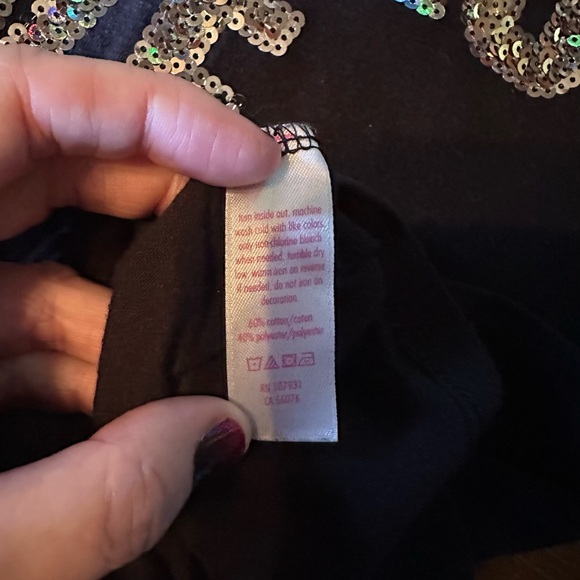 Justice Santas Fave sequin long sleeved T-shirt size 18 XXL - Picture 5 of 6